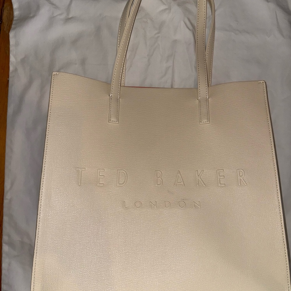 Ted Baker Cream Structured Tote Bag